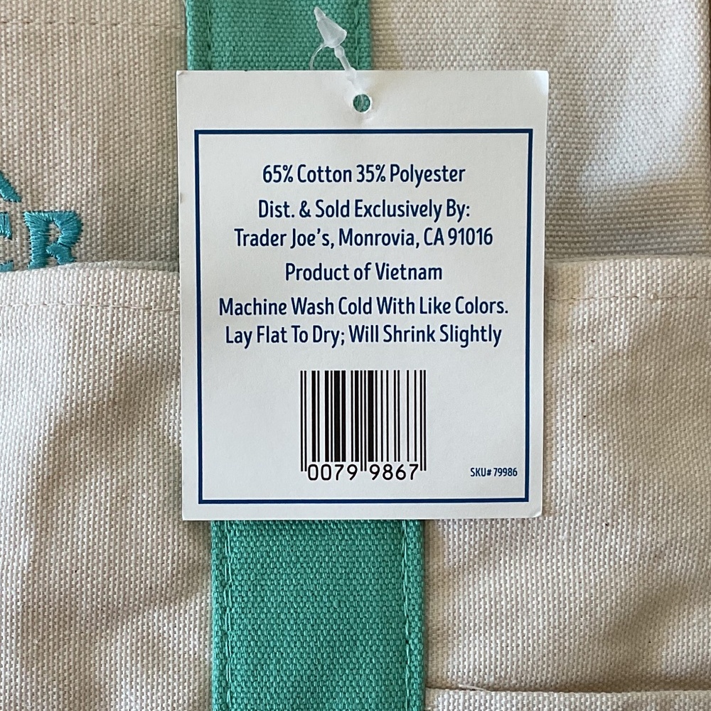 NWT Trader Joes Mini Pastel Canvas Tote Bags 3 Spring Colors Lot Of 11 Pc - Picture 6 of 11